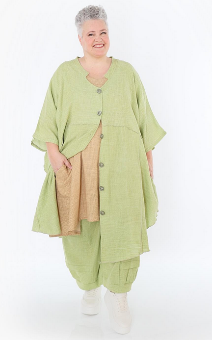 Sommer Jacke in gerundeter Form aus weicher Mousseline Qualität in verschiedenen Farben