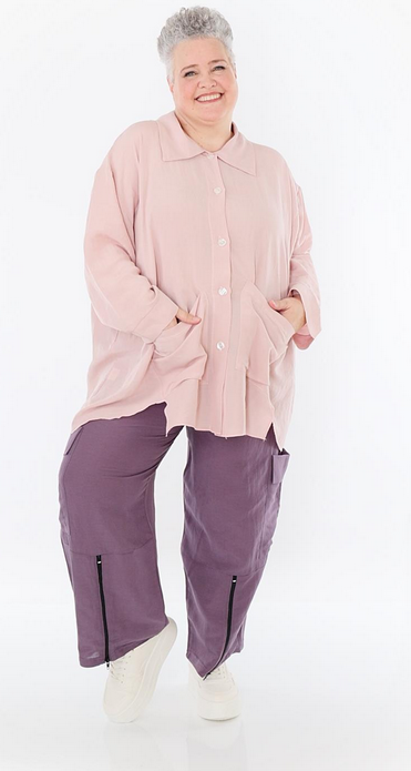 Sommer Jacke in A-Form aus leichter Leinen Optik Qualität in verschiedenen Farben
