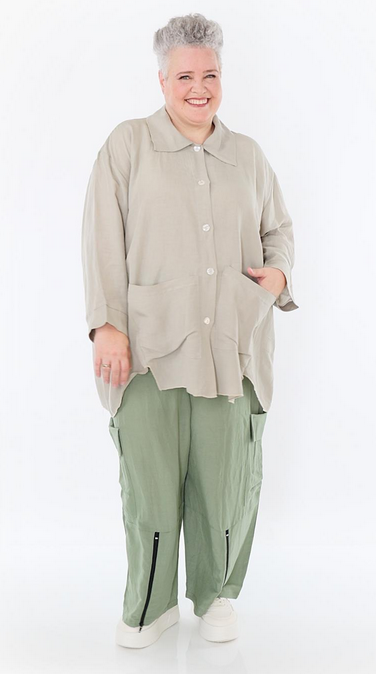 Sommer Jacke in A-Form aus leichter Leinen Optik Qualität in verschiedenen Farben