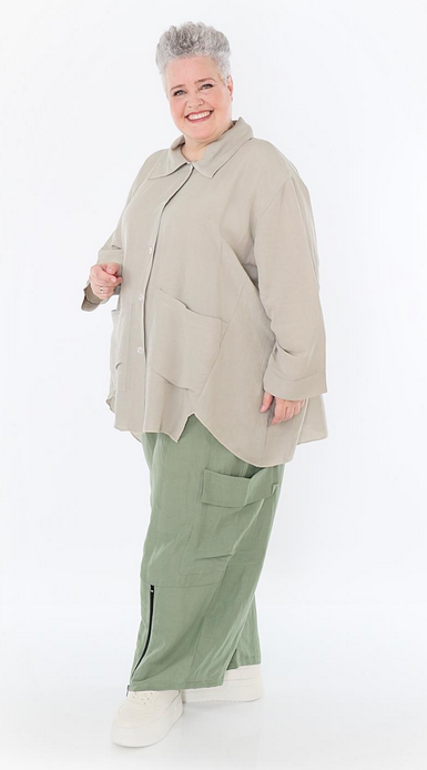 Sommer Jacke in A-Form aus leichter Leinen Optik Qualität in verschiedenen Farben