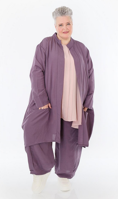 Sommer Cardigan in Ballon Form aus leichter Leinen Optik Qualität