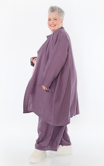 Sommer Cardigan in Ballon Form aus leichter Leinen Optik Qualität