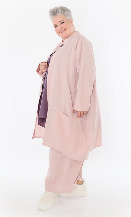 Sommer Cardigan in Ballon Form aus leichter Leinen Optik Qualität