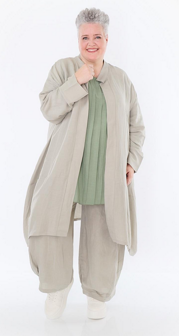 Sommer Cardigan in Ballon Form aus leichter Leinen Optik Qualität