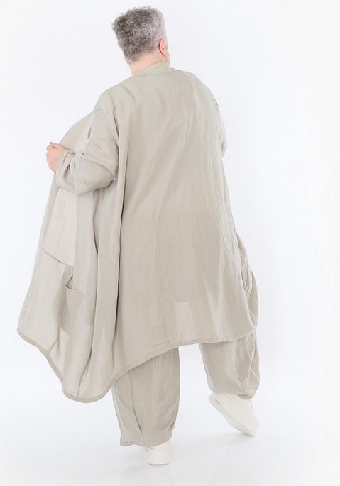 Sommer Cardigan in Ballon Form aus leichter Leinen Optik Qualität