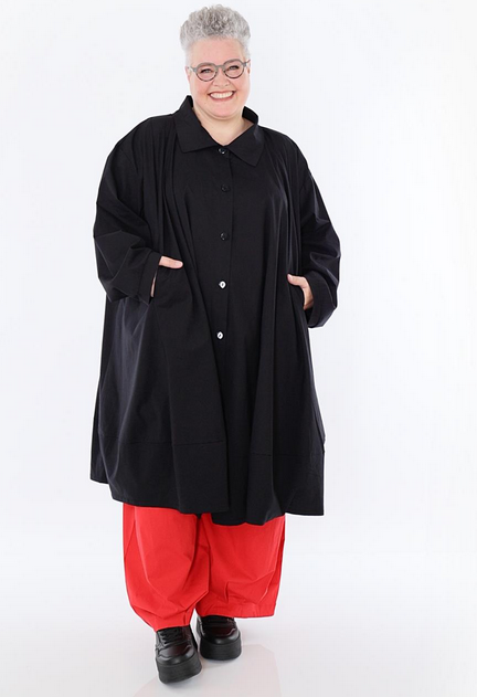 Sommer Jacke in A-Form aus feiner Popeline Qualität
