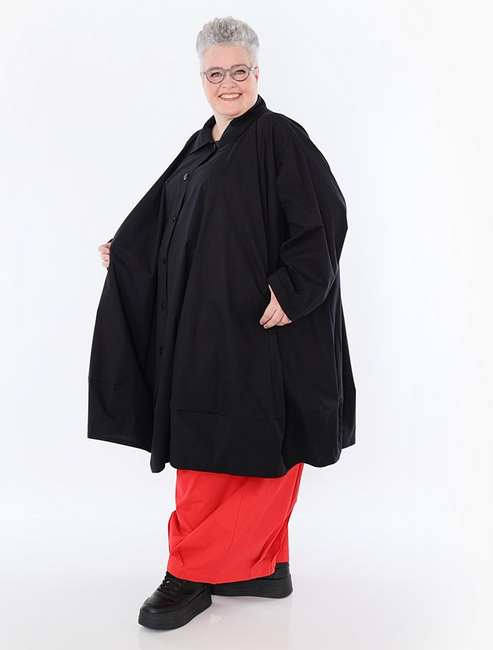 Sommer Jacke in A-Form aus feiner Popeline Qualität