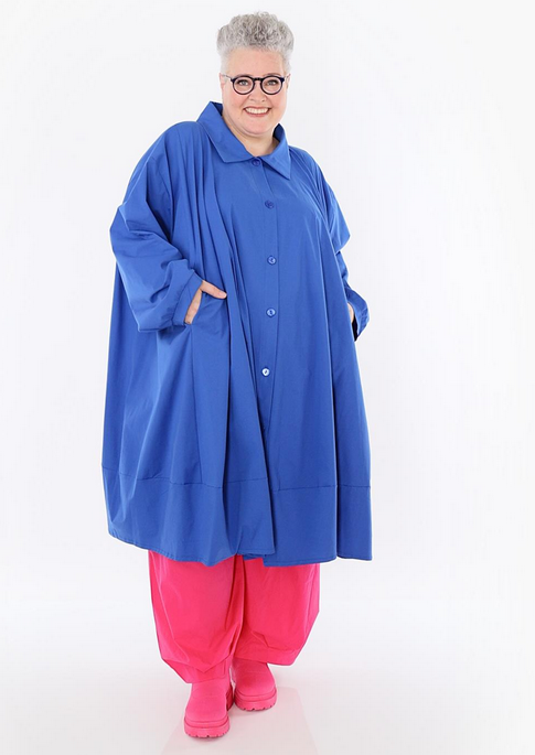 Sommer Jacke in A-Form aus feiner Popeline Qualität