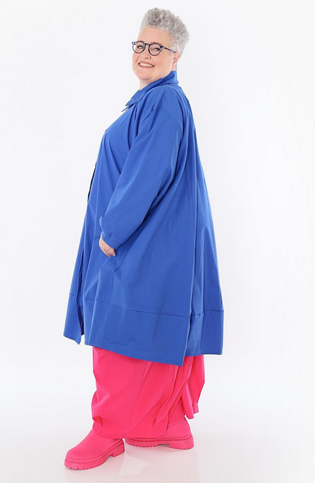 Sommer Jacke in A-Form aus feiner Popeline Qualität