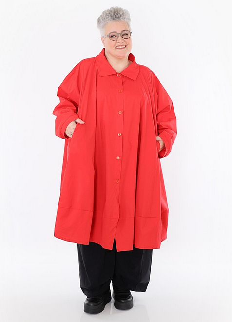 Sommer Jacke in A-Form aus feiner Popeline Qualität