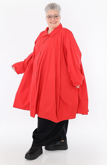 Sommer Jacke in A-Form aus feiner Popeline Qualität
