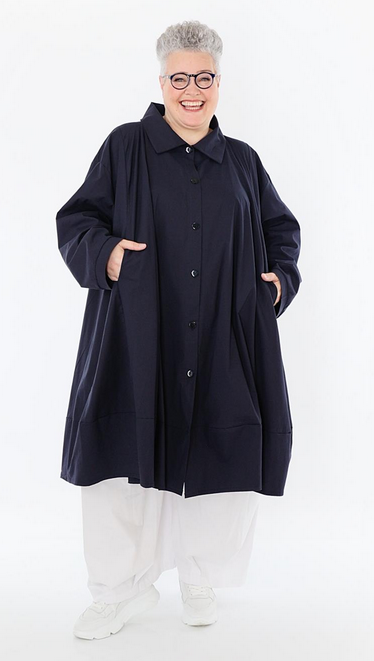 Sommer Jacke in A-Form aus feiner Popeline Qualität