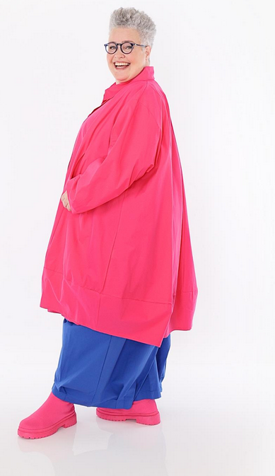 Sommer Jacke in A-Form aus feiner Popeline Qualität