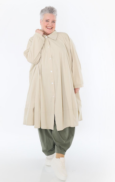 Sommer Jacke in A-Form aus feiner Popeline Qualität