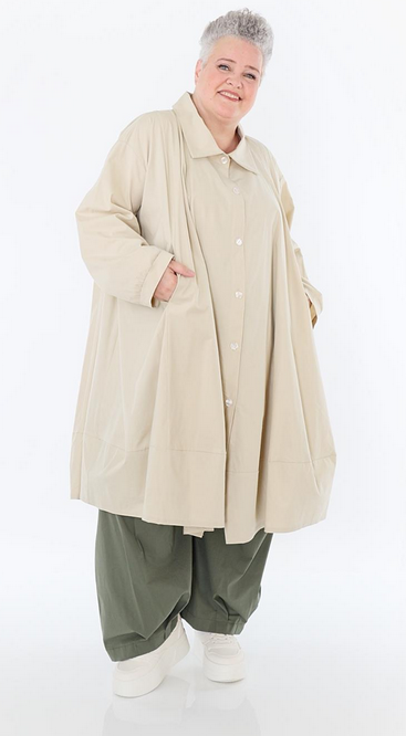 Sommer Jacke in A-Form aus feiner Popeline Qualität