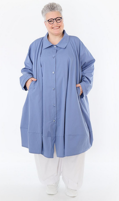 Sommer Jacke in A-Form aus feiner Popeline Qualität