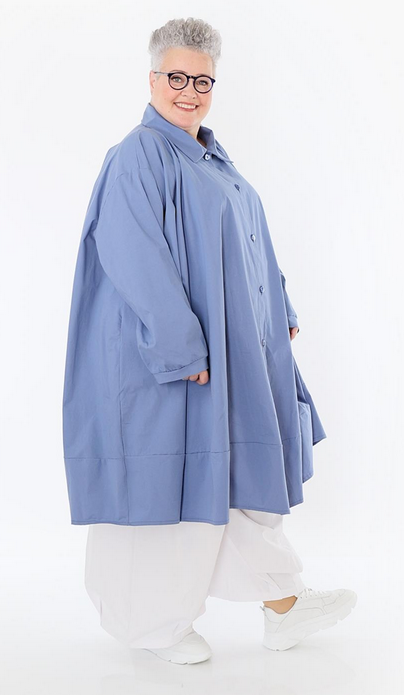 Sommer Jacke in A-Form aus feiner Popeline Qualität