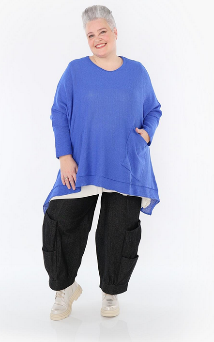 Sommer Big Shirt in A-Form aus feiner Strick Qualität