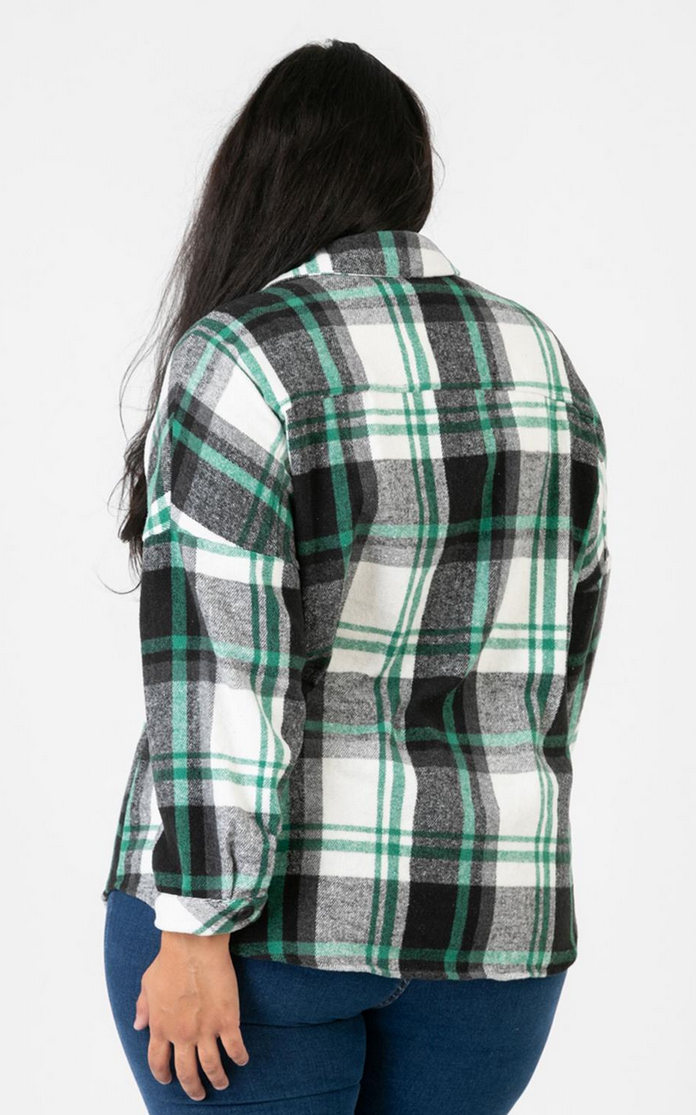 Jacke Flanell Fleece Karo in verschiedenen Farben