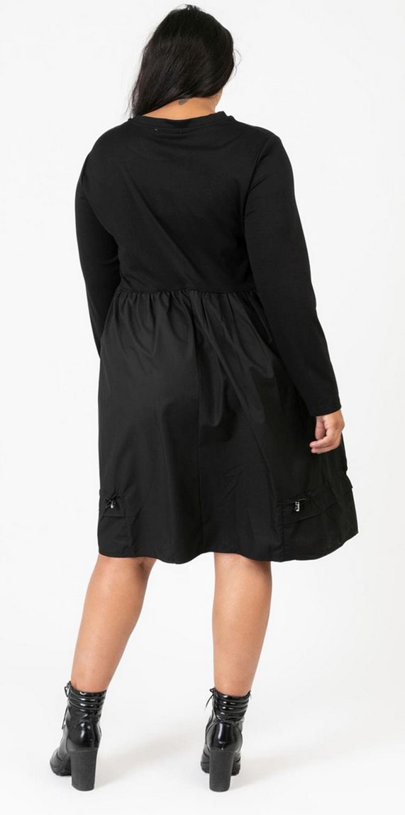 Kleid Mix Memory Jersey mit Pailleten Applikation in 2 Farben