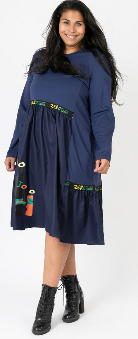 Medi Kleid mit Appliaktionen in 2 Farben