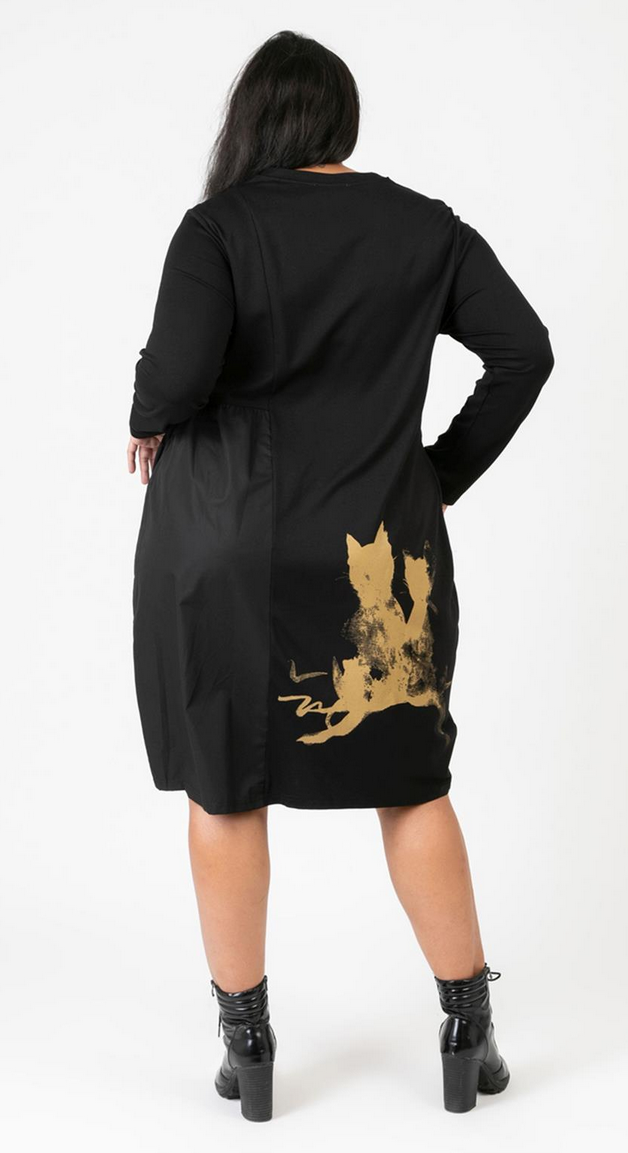 Medi Kleid mit Appliaktionen in 2 Farben