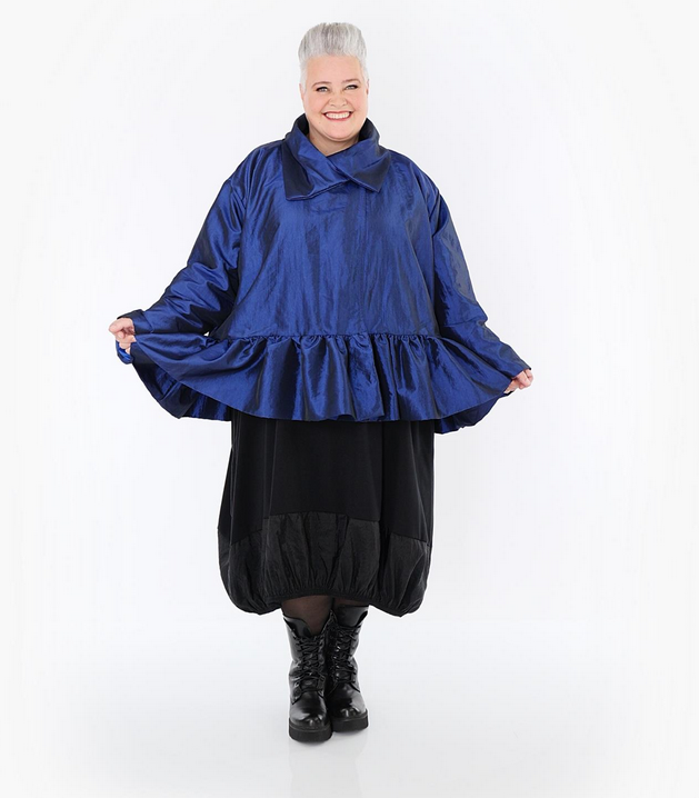 NEU Winter Jacke in A-Form aus glatter Taft Qualitätin verschiedenen Farben