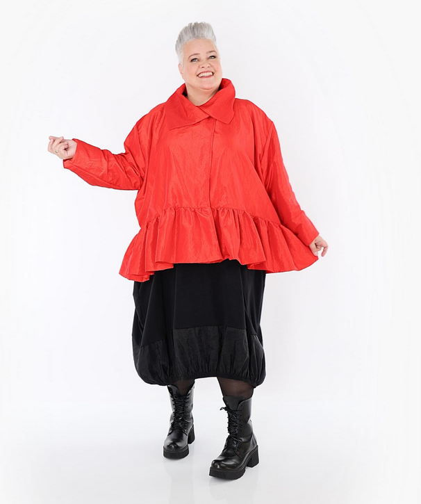 NEU Winter Jacke in A-Form aus glatter Taft Qualitätin verschiedenen Farben