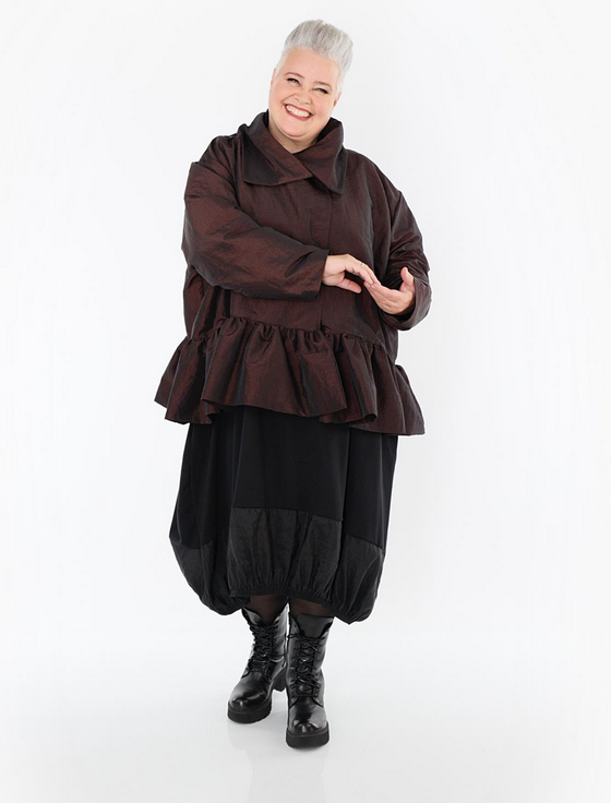 NEU Winter Jacke in A-Form aus glatter Taft Qualitätin verschiedenen Farben